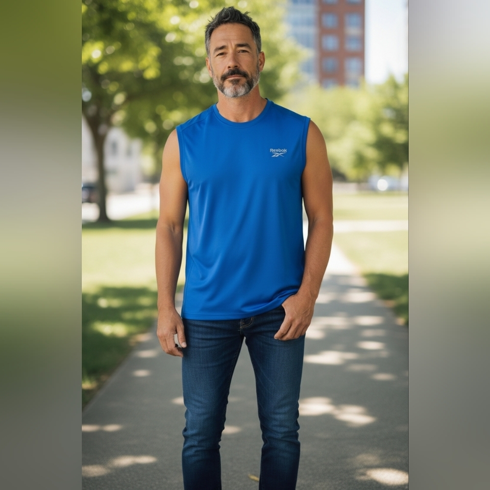 Reebok Men's Vibrant Blue Tank Top